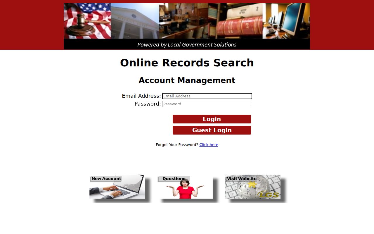 LGS online records search used for Bailey County civil records