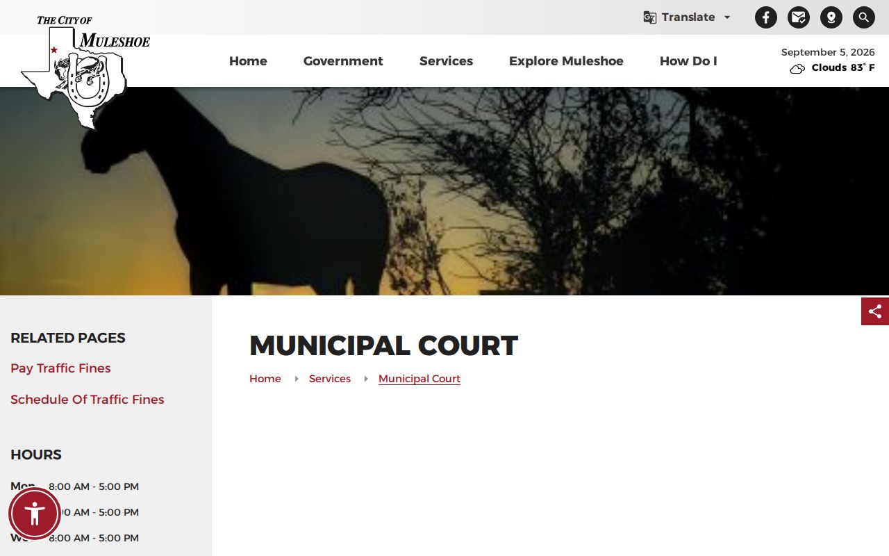 Official Muleshoe Municipal Court contact and service page