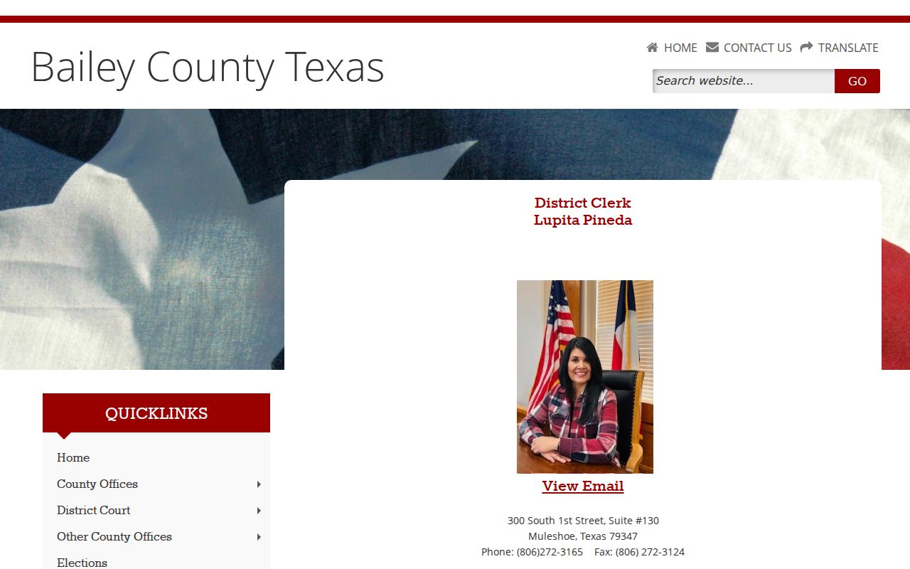 Bailey County court docket District Clerk contact